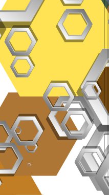 Altıgen, orta çağ renk kompozisyonu ile soyut geometrik arka plan. Vektör çizimi