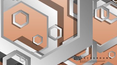 Altıgenler cilt renk kompozisyonu ile soyut geometrik arka plan. Vektör çizimi