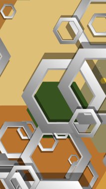 Altıgen, orta çağ renk kompozisyonu ile soyut geometrik arka plan. Vektör çizimi