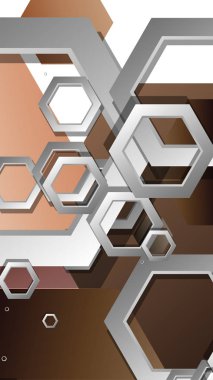 Altıgenler cilt renk kompozisyonu ile soyut geometrik arka plan. Vektör çizimi