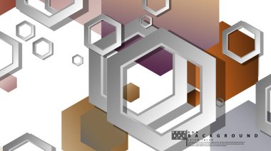 Modern geometrik soyut vektör şablonları taş ve tuğla renk kompozisyonları. Vektör çizimi