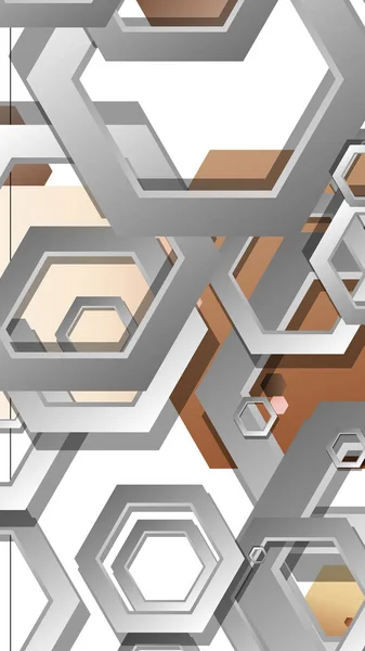 Fundo geométrico abstrato com hexagons composição da cor da pele. Ilustração vetorial — Vetor de Stock