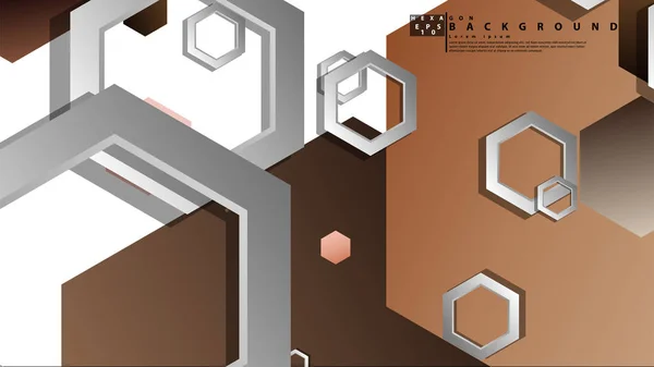 Abstrakte geometrische Hintergrund mit Sechsecken Hautfarbe Zusammensetzung. Vektorillustration — Stockvektor