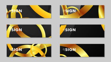 Lüks parlak altın daireler ile soyut metal vektör arka planlar ile Afiş