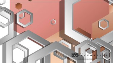 Altıgenler cilt renk kompozisyonu ile soyut geometrik arka plan. Vektör çizimi