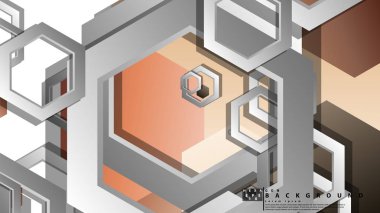 Altıgenler cilt renk kompozisyonu ile soyut geometrik arka plan. Vektör çizimi