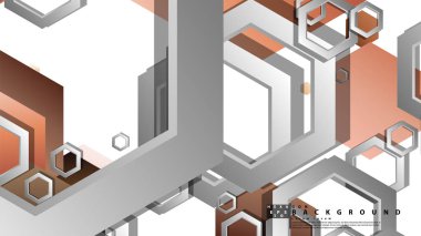 Altıgenler cilt renk kompozisyonu ile soyut geometrik arka plan. Vektör çizimi