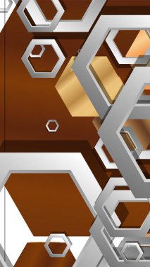 Modern geometrik soyut vektör ahşap renk kompozisyonları şablonları. Vektör çizimi