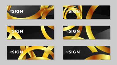 Lüks parlak altın daireler ile soyut metal vektör arka planlar ile Afiş