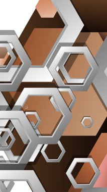 Altıgenler cilt renk kompozisyonu ile soyut geometrik arka plan. Vektör çizimi