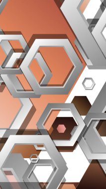 Altıgenler cilt renk kompozisyonu ile soyut geometrik arka plan. Vektör çizimi