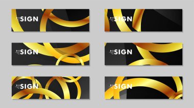 Lüks parlak altın daireler ile soyut metal vektör arka planlar ile Afiş