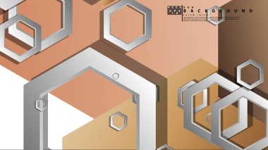 Altıgenler cilt renk kompozisyonu ile soyut geometrik arka plan. Vektör çizimi