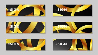 Lüks parlak altın daireler ile soyut metal vektör arka planlar ile Afiş