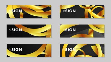 Lüks parlak altın daireler ile soyut metal vektör arka planlar ile Afiş