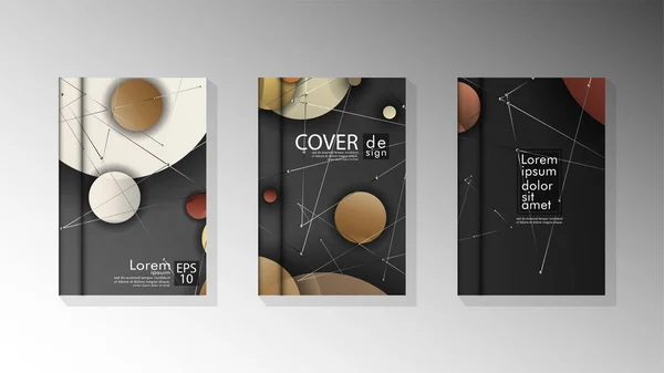 Diseño de portada de libro abstracto con un fondo de galaxia. ilustración vectorial en eps 10 — Vector de stock