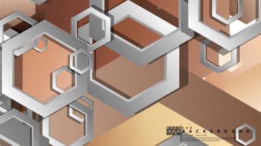 Altıgenler cilt renk kompozisyonu ile soyut geometrik arka plan. Vektör çizimi