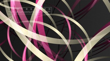 Koyu daire deseni arka plan kavramı ile kavisli soyut tasarım. vektör illüstrasyon