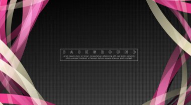 Koyu daire deseni arka plan kavramı ile kavisli soyut tasarım. vektör illüstrasyon