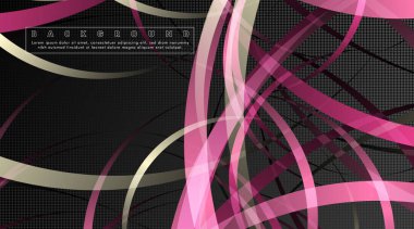 Koyu daire deseni arka plan kavramı ile kavisli soyut tasarım. vektör illüstrasyon