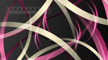 Koyu daire deseni arka plan kavramı ile kavisli soyut tasarım. vektör illüstrasyon