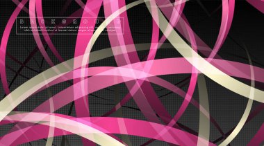 Koyu daire deseni arka plan kavramı ile kavisli soyut tasarım. vektör illüstrasyon