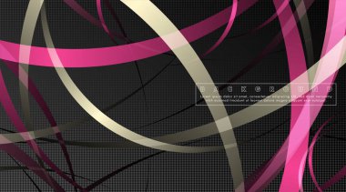 Koyu daire deseni arka plan kavramı ile kavisli soyut tasarım. vektör illüstrasyon