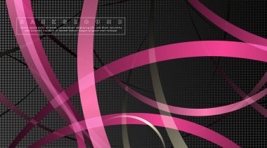 Koyu daire deseni arka plan kavramı ile kavisli soyut tasarım. vektör illüstrasyon