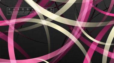 Koyu daire deseni arka plan kavramı ile kavisli soyut tasarım. vektör illüstrasyon