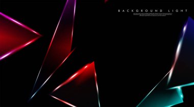 Parlak üçgenler bir fon ile modern teknoloji tasarımı. Tasarım arka planınız için uygun vektör çizimi