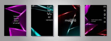 Minimal kapak tasarımı. Üçgen şekil vektör tasarım arka plan. Broşürler, posterler, kapaklar, afişler, vb için geçerlidir