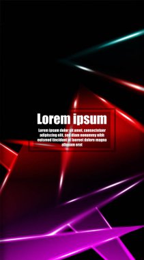 dikey soyut tasarım. Parlak üçgen şekil vektör tasarımının arka planı. tasarım arka planınız için uygun