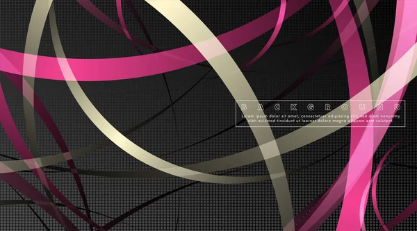 Koyu daire deseni arka plan kavramı ile kavisli soyut tasarım. vektör illüstrasyon