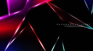 Parlak üçgenler bir fon ile modern teknoloji tasarımı. Tasarım arka planınız için uygun vektör çizimi