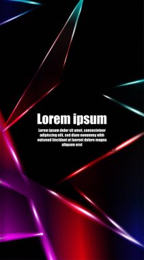 dikey soyut tasarım. Parlak üçgen şekil vektör tasarımının arka planı. tasarım arka planınız için uygun