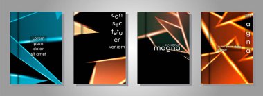 Minimal kapak tasarımı. Üçgen şekil vektör tasarım arka plan. Broşürler, posterler, kapaklar, afişler, vb için geçerlidir