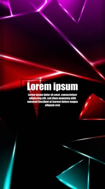 dikey soyut tasarım. Parlak üçgen şekil vektör tasarımının arka planı. tasarım arka planınız için uygun