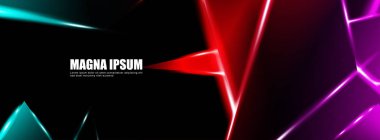 Parlak üçgen şekil vektör tasarım afişarka planı. tasarım arka planınız için uygun