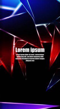 dikey soyut tasarım. Parlak üçgen şekil vektör tasarımının arka planı. tasarım arka planınız için uygun