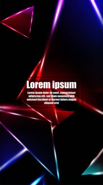 dikey soyut tasarım. Parlak üçgen şekil vektör tasarımının arka planı. tasarım arka planınız için uygun