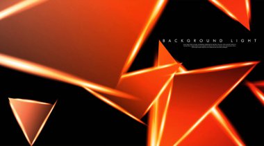 Parlak üçgenler bir fon ile modern teknoloji tasarımı. Tasarım arka planınız için uygun vektör çizimi