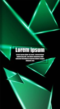 dikey soyut tasarım. Parlak üçgen şekil vektör tasarımının arka planı. tasarım arka planınız için uygun