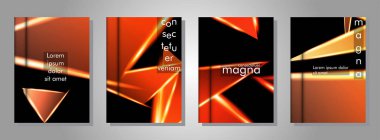 Minimal kapak tasarımı. Üçgen şekil vektör tasarım arka plan. Broşürler, posterler, kapaklar, afişler, vb için geçerlidir