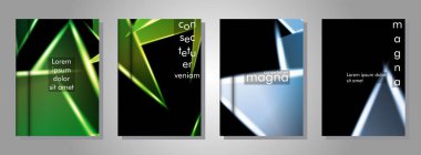 Minimal kapak tasarımı. Üçgen şekil vektör tasarım arka plan. Broşürler, posterler, kapaklar, afişler, vb için geçerlidir