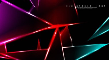 Parlak üçgenler bir fon ile modern teknoloji tasarımı. Tasarım arka planınız için uygun vektör çizimi