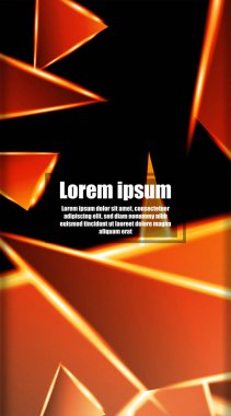 dikey soyut tasarım. Parlak üçgen şekil vektör tasarımının arka planı. tasarım arka planınız için uygun