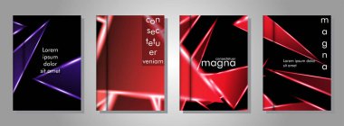 Minimal kapak tasarımı. Üçgen şekil vektör tasarım arka plan. Broşürler, posterler, kapaklar, afişler, vb için geçerlidir