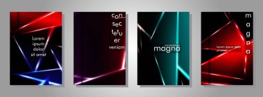 Minimal kapak tasarımı. Üçgen şekil vektör tasarım arka plan. Broşürler, posterler, kapaklar, afişler, vb için geçerlidir