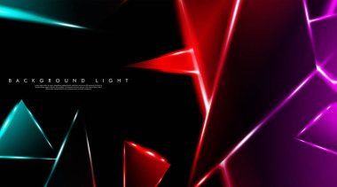 Parlak üçgenler bir fon ile modern teknoloji tasarımı. Tasarım arka planınız için uygun vektör çizimi