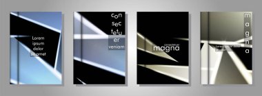 Minimal kapak tasarımı. Üçgen şekil vektör tasarım arka plan. Broşürler, posterler, kapaklar, afişler, vb için geçerlidir